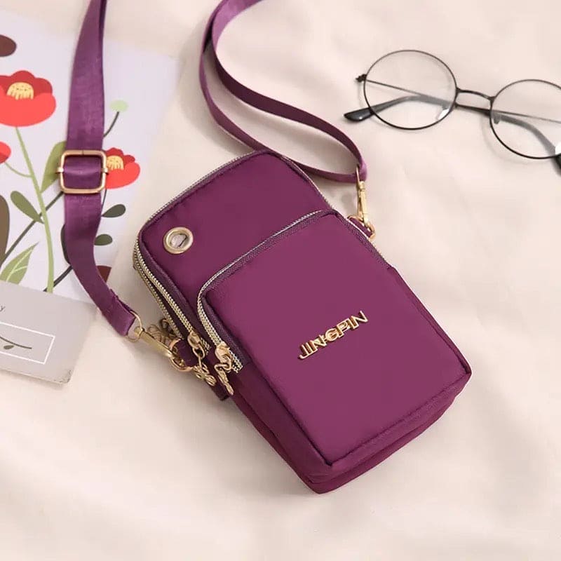 Mobile Wallet Bag, Women Fashion Women Cross Body Bag, 3 Layer Mobile Pouch With Headphone Plug, Casual Waterproof Nylon Crossbody Bag, Small Cell Phone Handbag, Purse Sports Pouch Bag, Universal Mobile Phone Bag Mobile Wallet Bag, Women Fashion Women Cross Body Bag, 3 Layer Mobile Pouch With Headphone Plug, Casual Waterproof Nylon Crossbody Bag, Small Cell Phone Handbag, Purse Sports Pouch Bag, Universal Mobile Phone Bag